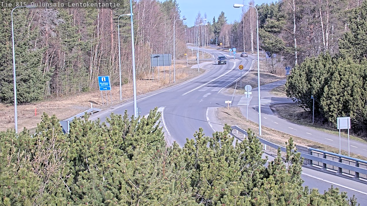 Weather Camera Image Väg 816 Uleåsalo, Lentokentäntie, Oulu, Pohjois-Pohjanmaa