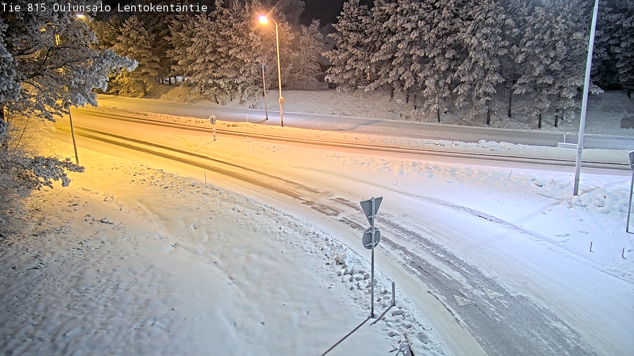 Weather Camera Image Road 816 Oulunsalo, Lentokentäntie, Oulu, Pohjois-Pohjanmaa