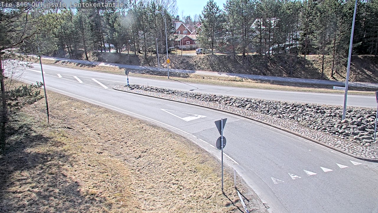 Weather Camera Image Väg 816 Uleåsalo, Lentokentäntie, Oulu, Pohjois-Pohjanmaa