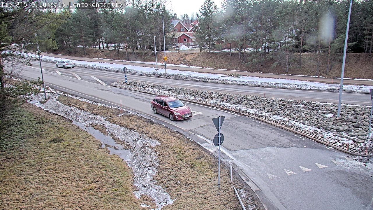 Weather Camera Image Väg 816 Uleåsalo, Lentokentäntie, Oulu, Pohjois-Pohjanmaa