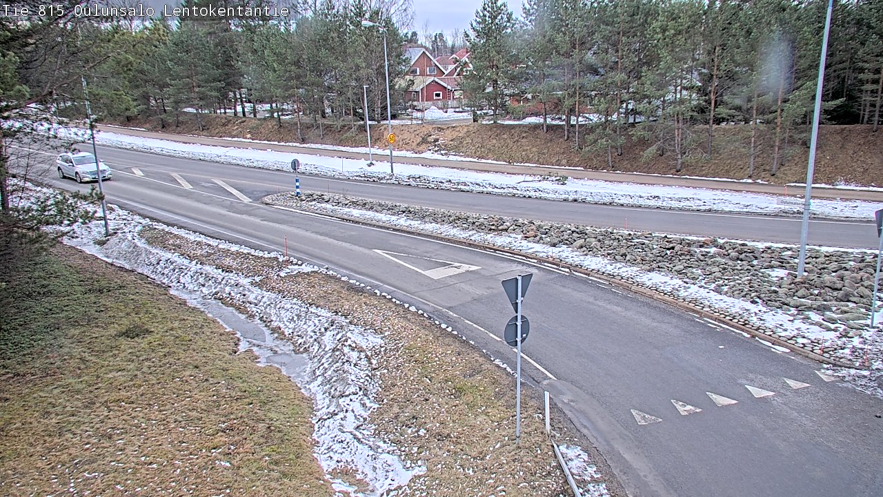 Weather Camera Image Väg 816 Uleåsalo, Lentokentäntie, Oulu, Pohjois-Pohjanmaa