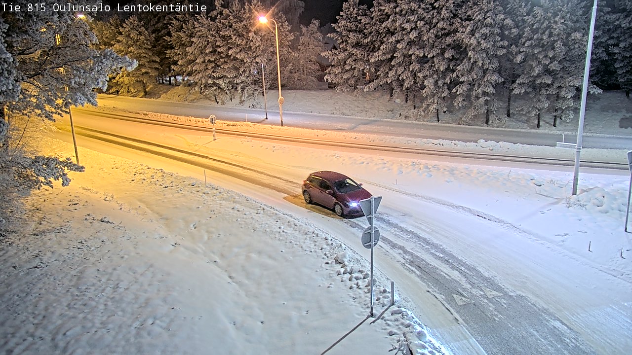 Weather Camera Image Road 816 Oulunsalo, Lentokentäntie, Oulu, Pohjois-Pohjanmaa