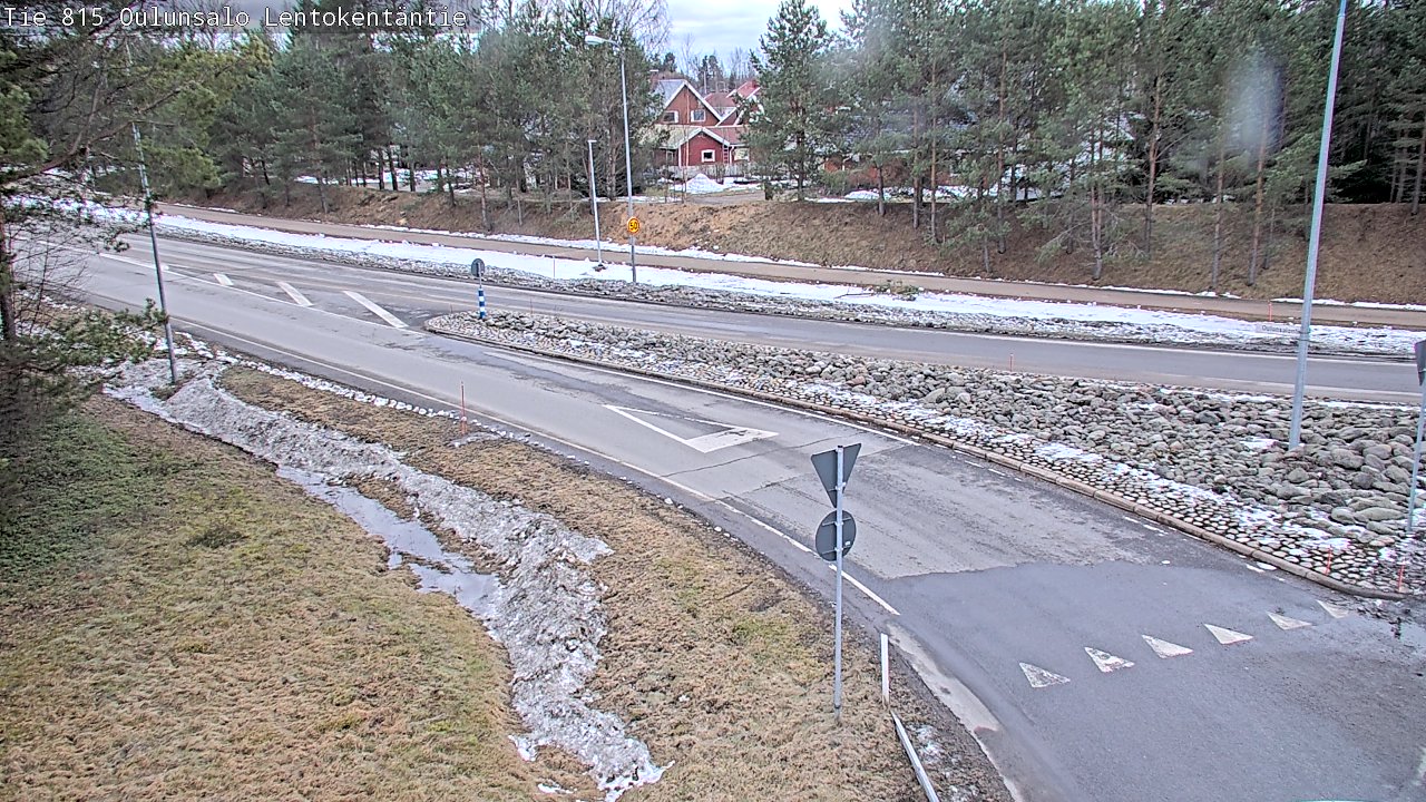 Weather Camera Image Väg 816 Uleåsalo, Lentokentäntie, Oulu, Pohjois-Pohjanmaa