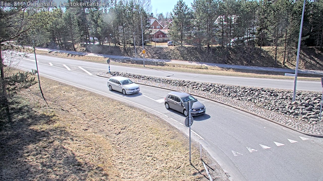 Weather Camera Image Väg 816 Uleåsalo, Lentokentäntie, Oulu, Pohjois-Pohjanmaa