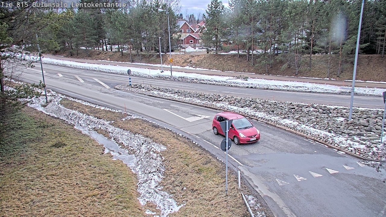 Weather Camera Image Väg 816 Uleåsalo, Lentokentäntie, Oulu, Pohjois-Pohjanmaa