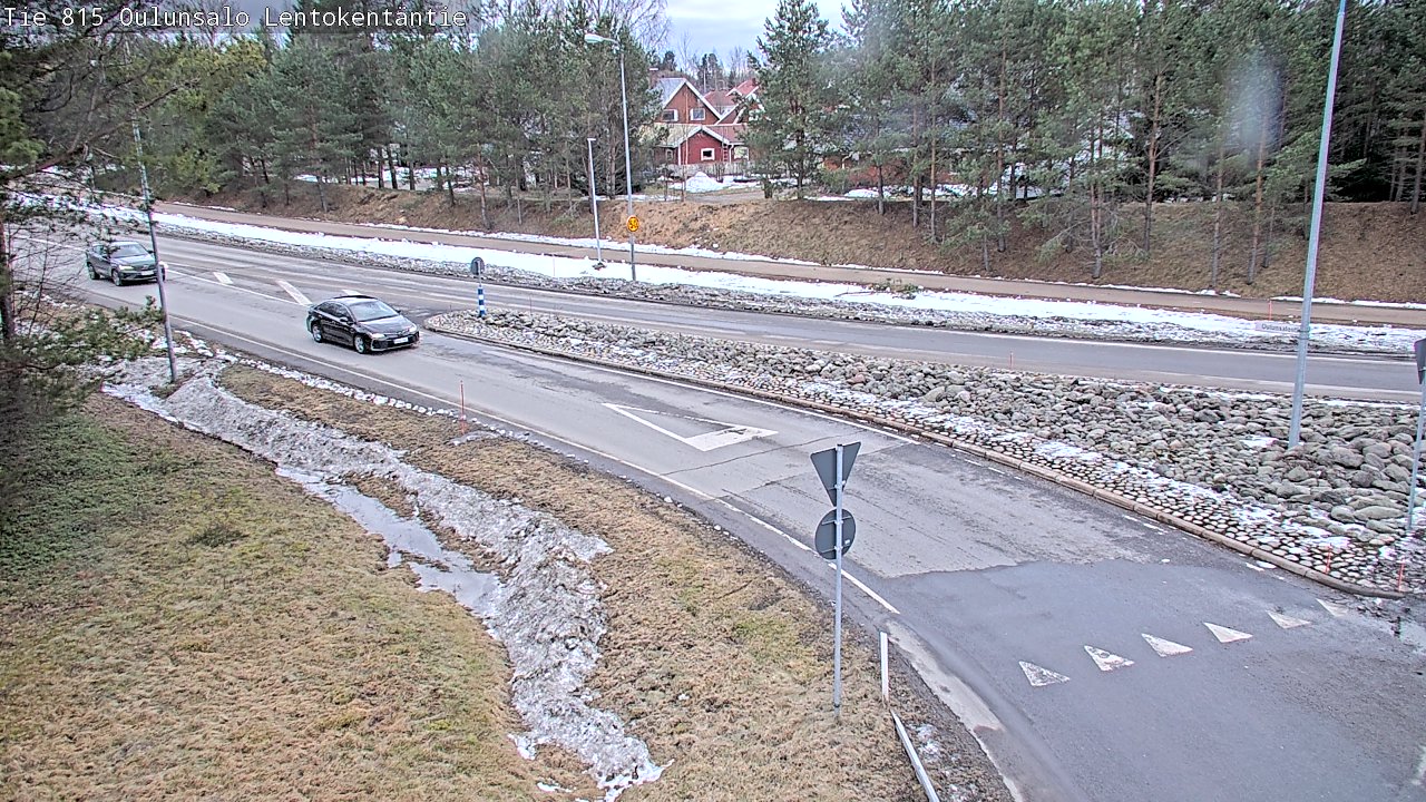 Weather Camera Image Väg 816 Uleåsalo, Lentokentäntie, Oulu, Pohjois-Pohjanmaa