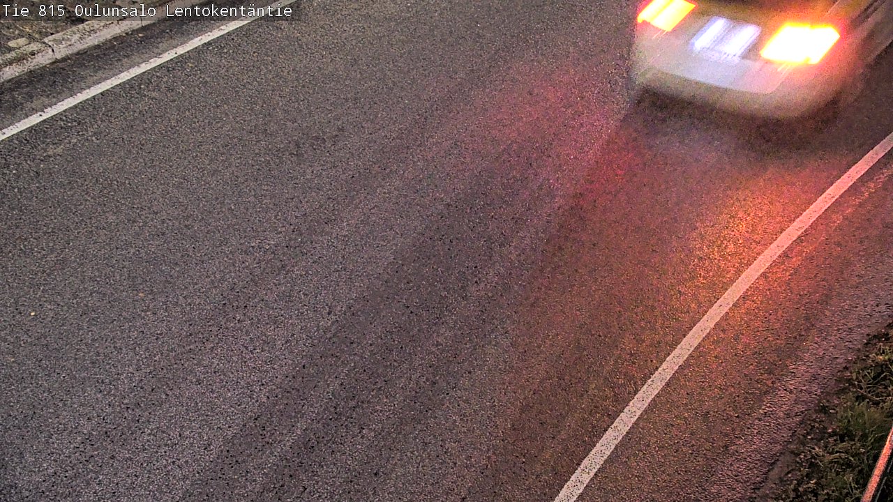 Weather Camera Image Väg 816 Uleåsalo, Lentokentäntie, Oulu, Pohjois-Pohjanmaa
