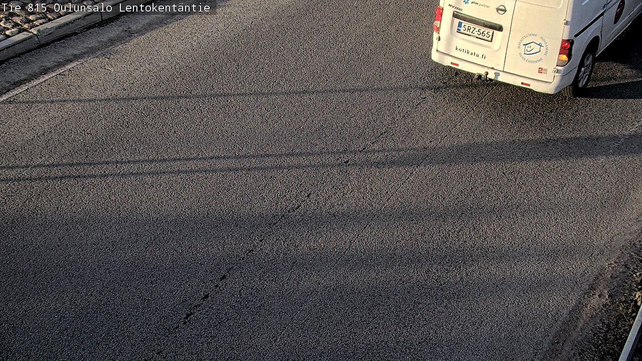 Weather Camera Image Väg 816 Uleåsalo, Lentokentäntie, Oulu, Pohjois-Pohjanmaa