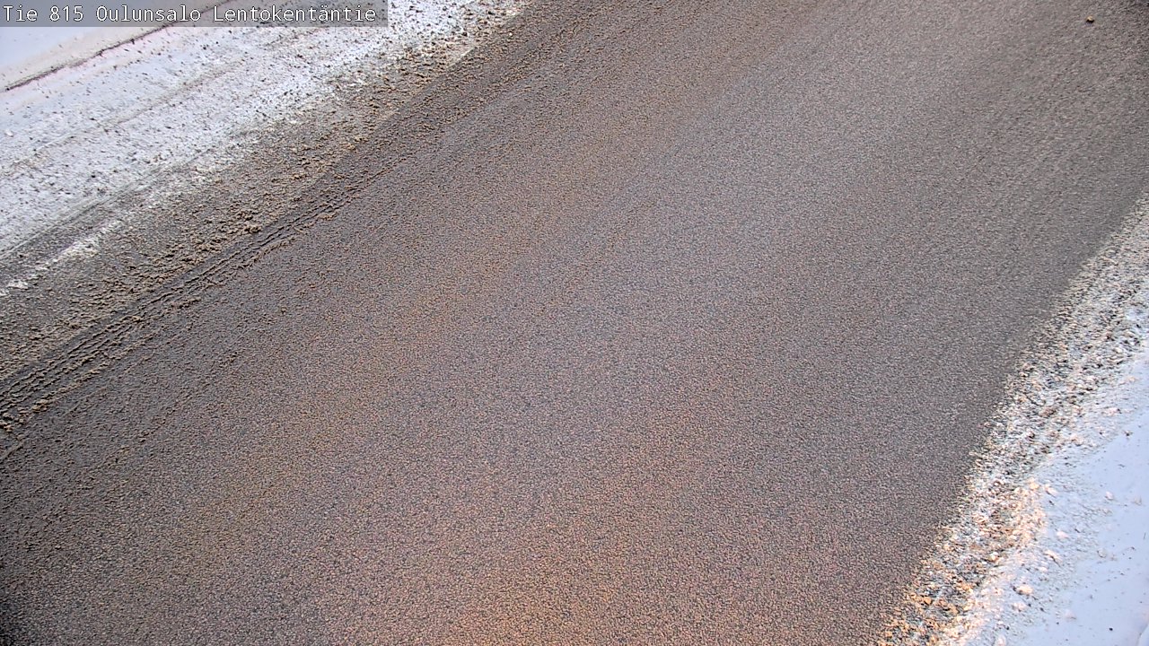 Weather Camera Image Väg 816 Uleåsalo, Lentokentäntie, Oulu, Pohjois-Pohjanmaa