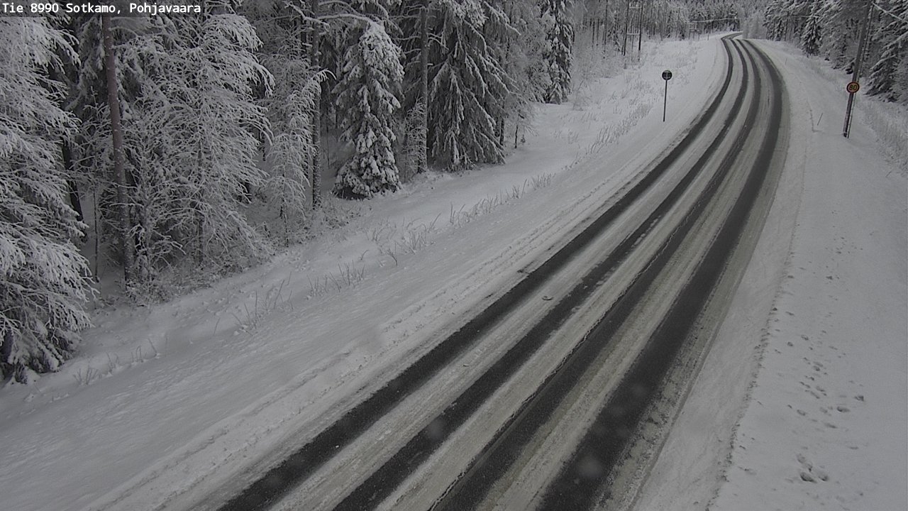 Weather Camera Image Road 8990 Sotkamo, Pohjavaara, Sotkamo, Kainuu