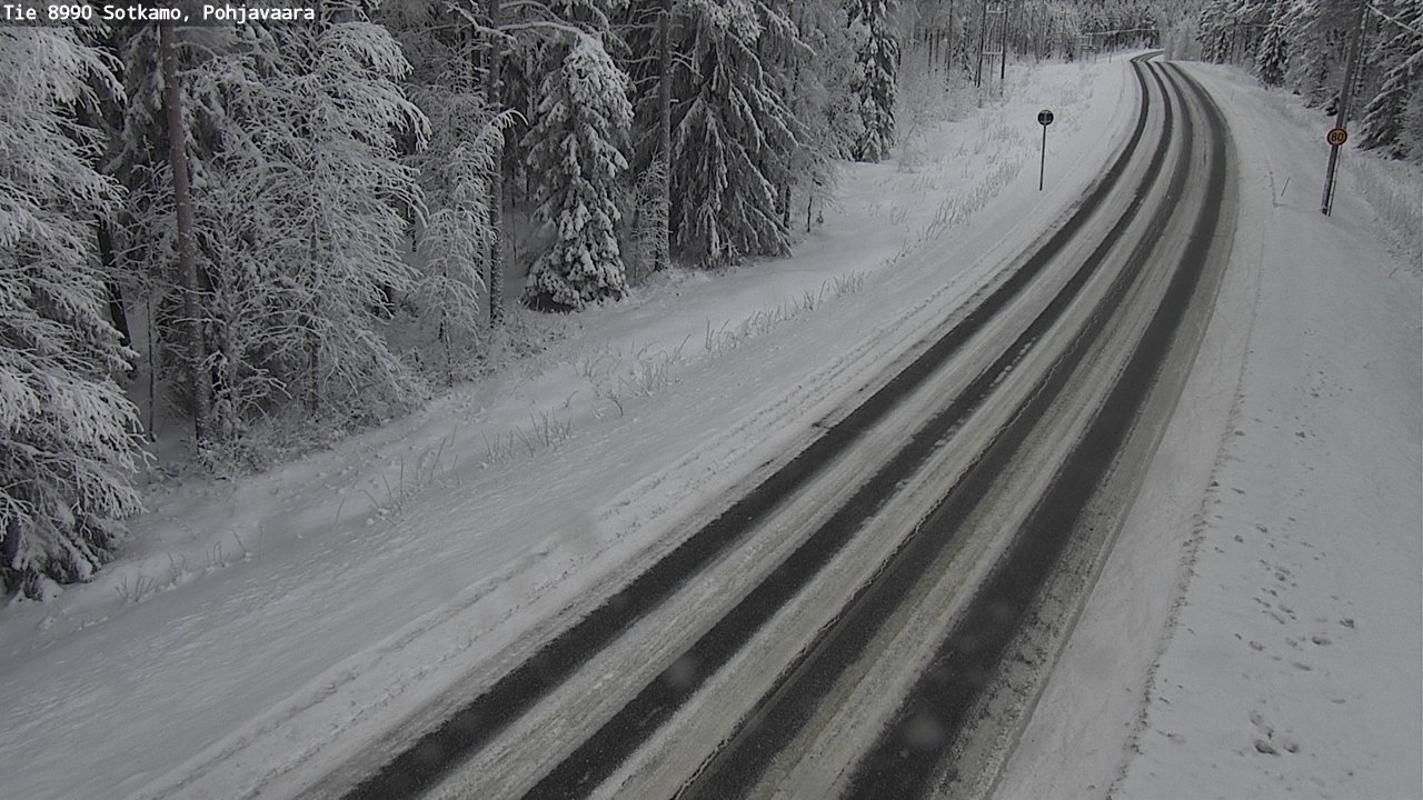 Weather Camera Image Road 8990 Sotkamo, Pohjavaara, Sotkamo, Kainuu