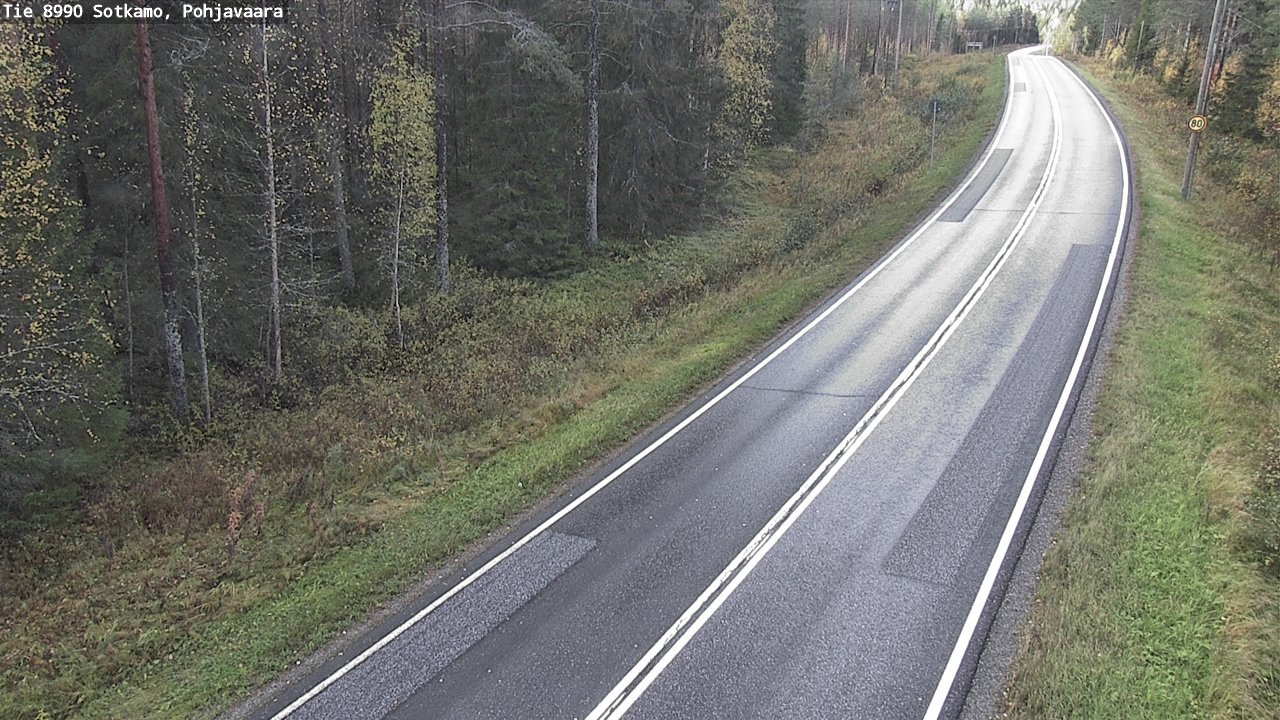 Weather Camera Image Road 8990 Sotkamo, Pohjavaara, Sotkamo, Kainuu