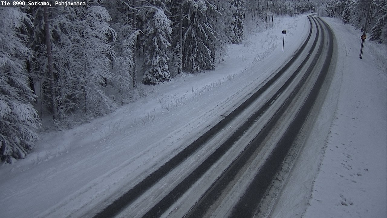 Weather Camera Image Road 8990 Sotkamo, Pohjavaara, Sotkamo, Kainuu