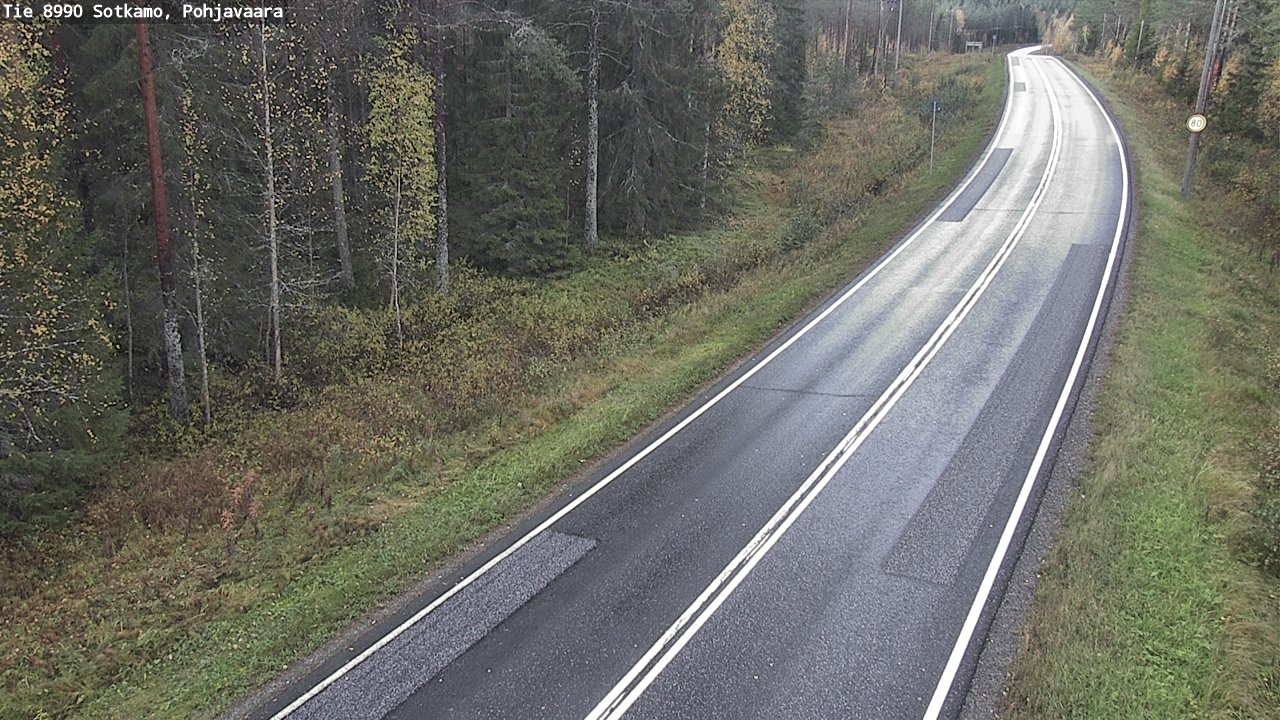 Weather Camera Image Road 8990 Sotkamo, Pohjavaara, Sotkamo, Kainuu