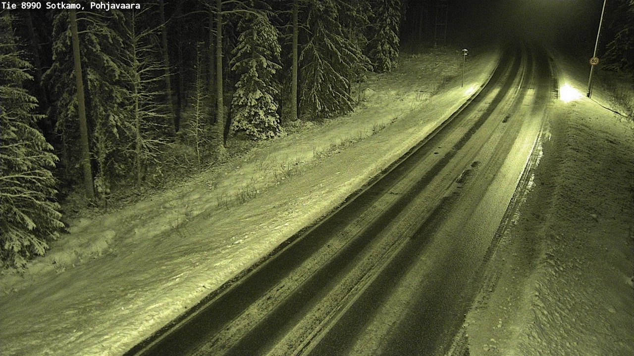 Weather Camera Image Väg 8990 Sotkamo, Pohjavaara, Sotkamo, Kainuu