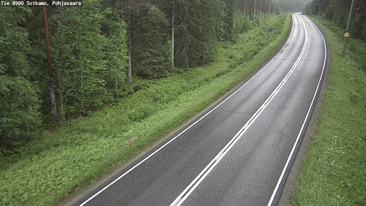 Weather Camera Image Road 8990 Sotkamo, Pohjavaara, Sotkamo, Kainuu
