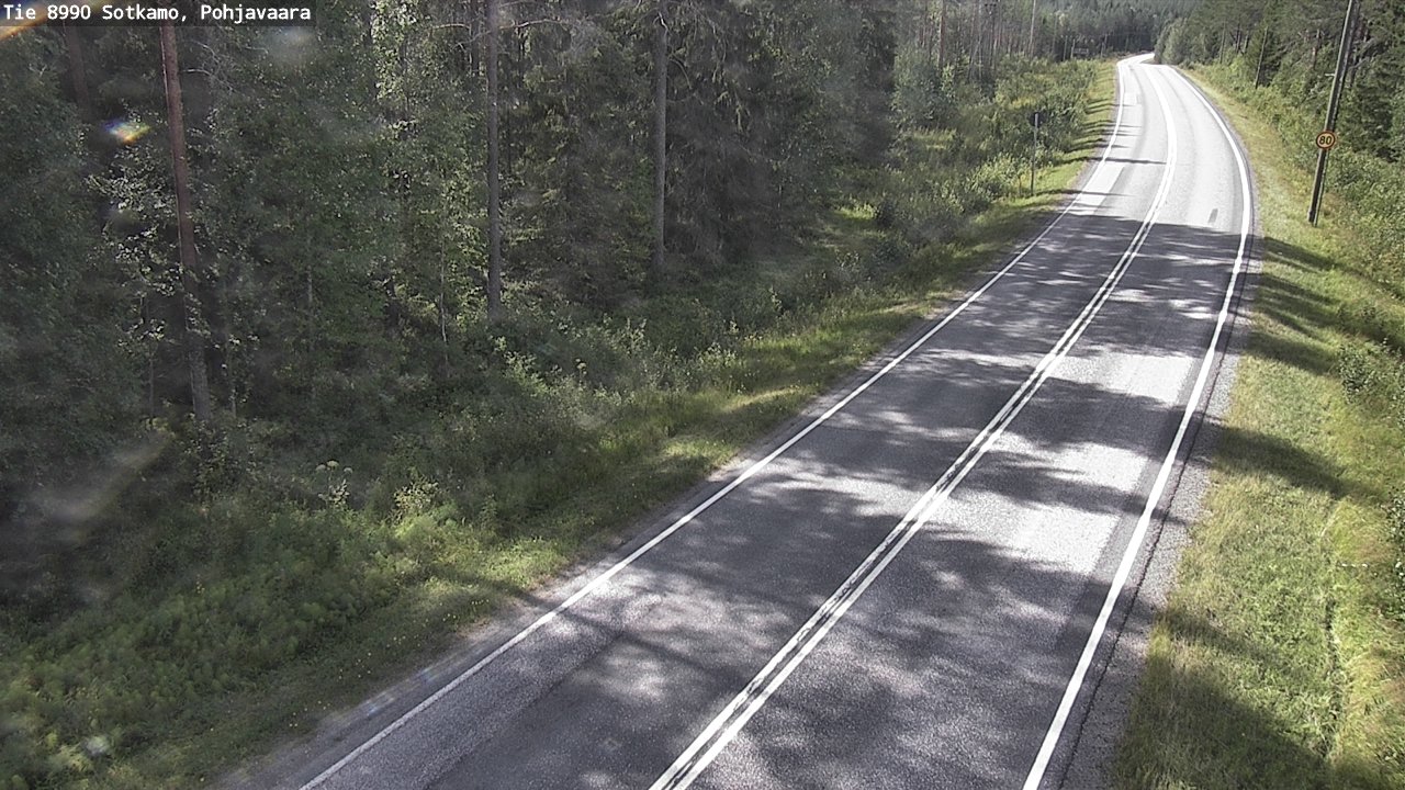 Weather Camera Image Road 8990 Sotkamo, Pohjavaara, Sotkamo, Kainuu