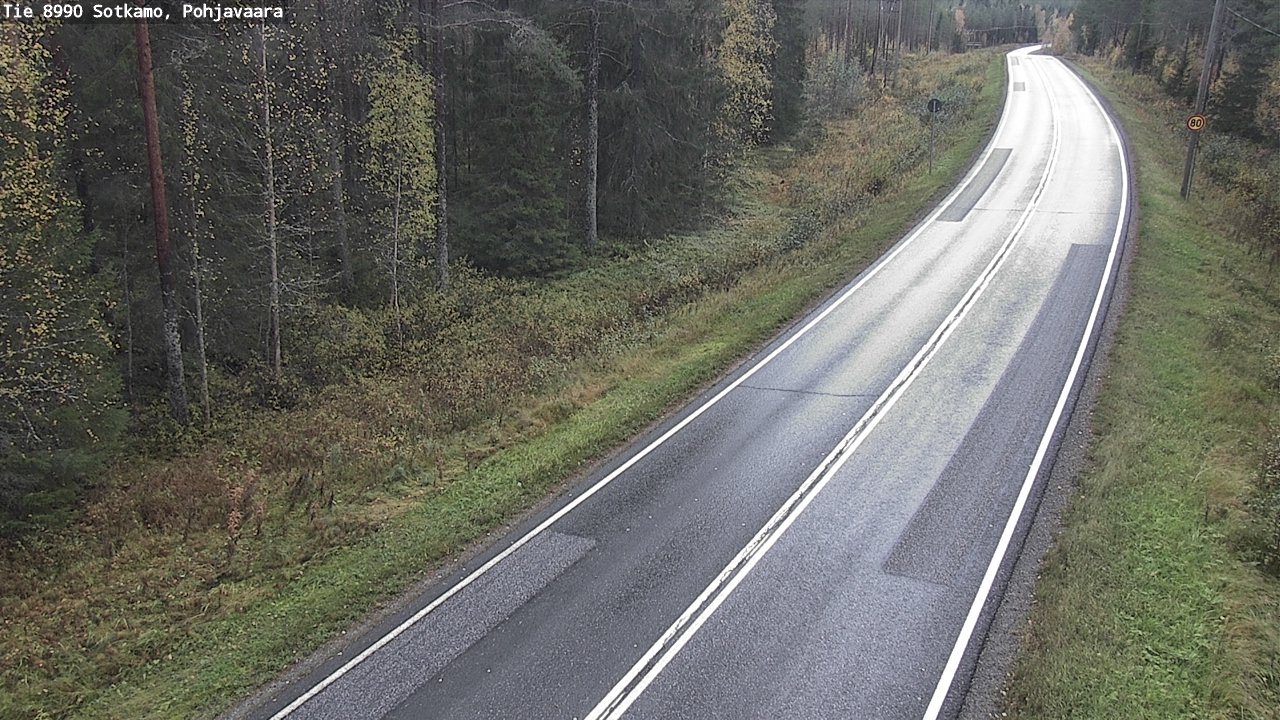 Weather Camera Image Road 8990 Sotkamo, Pohjavaara, Sotkamo, Kainuu
