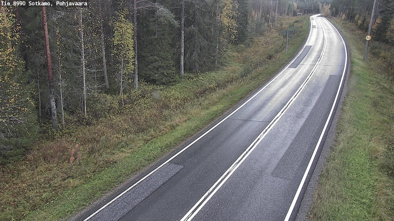 Weather Camera Image Road 8990 Sotkamo, Pohjavaara, Sotkamo, Kainuu