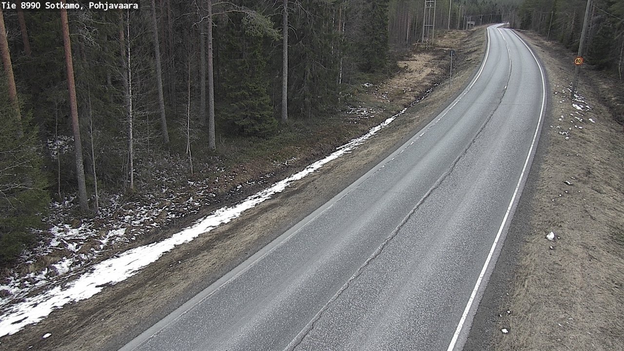 Weather Camera Image Väg 8990 Sotkamo, Pohjavaara, Sotkamo, Kainuu