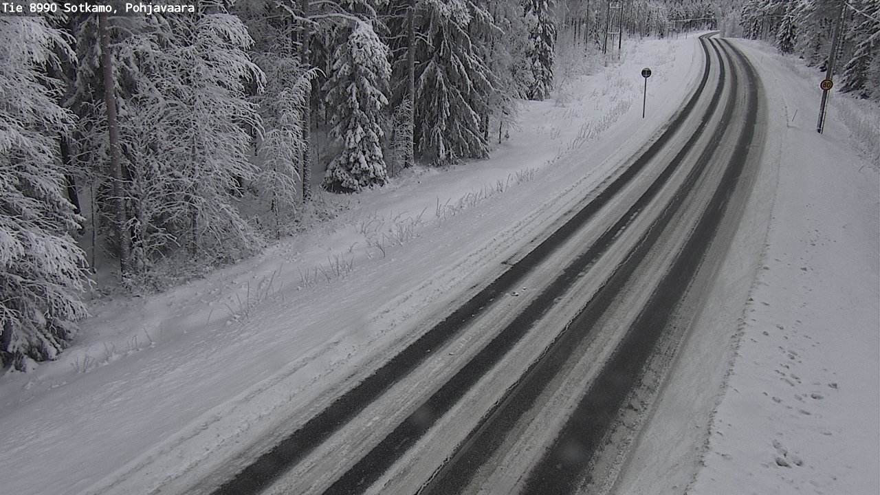 Weather Camera Image Road 8990 Sotkamo, Pohjavaara, Sotkamo, Kainuu