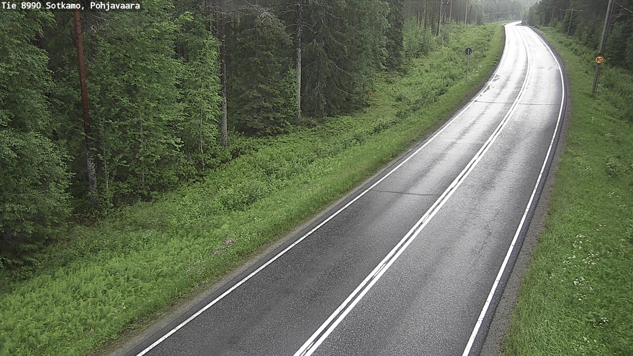 Weather Camera Image Road 8990 Sotkamo, Pohjavaara, Sotkamo, Kainuu