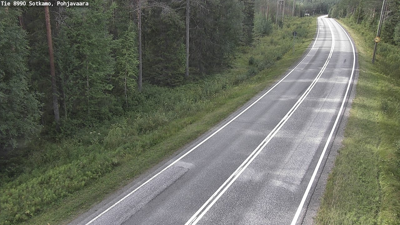 Weather Camera Image Road 8990 Sotkamo, Pohjavaara, Sotkamo, Kainuu