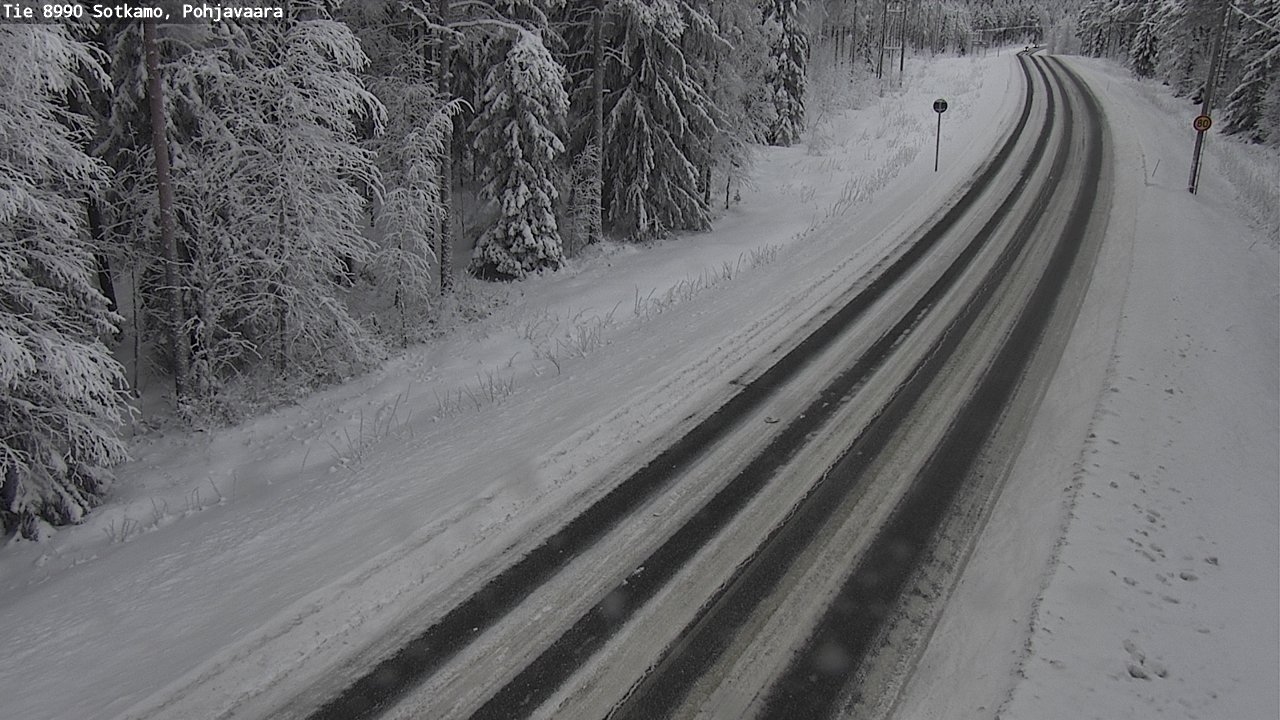 Weather Camera Image Road 8990 Sotkamo, Pohjavaara, Sotkamo, Kainuu