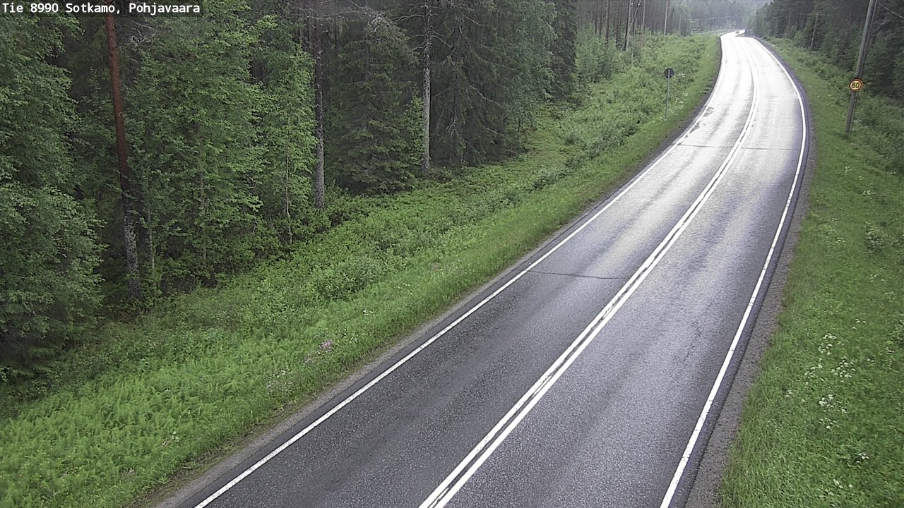 Weather Camera Image Road 8990 Sotkamo, Pohjavaara, Sotkamo, Kainuu
