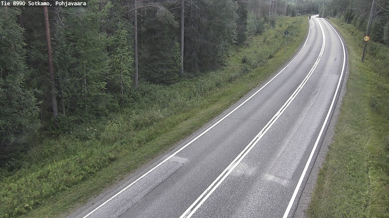 Weather Camera Image Väg 8990 Sotkamo, Pohjavaara, Sotkamo, Kainuu