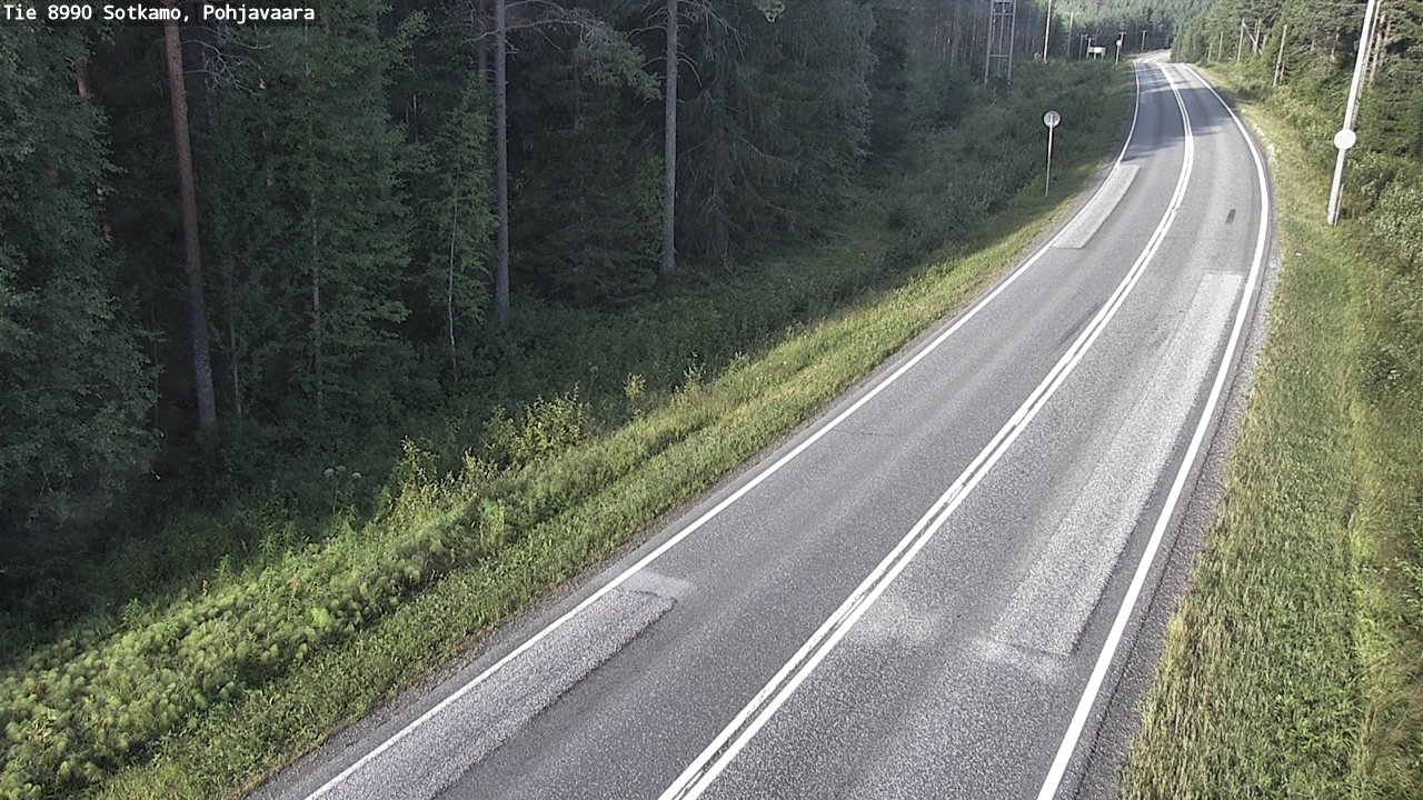 Weather Camera Image Road 8990 Sotkamo, Pohjavaara, Sotkamo, Kainuu