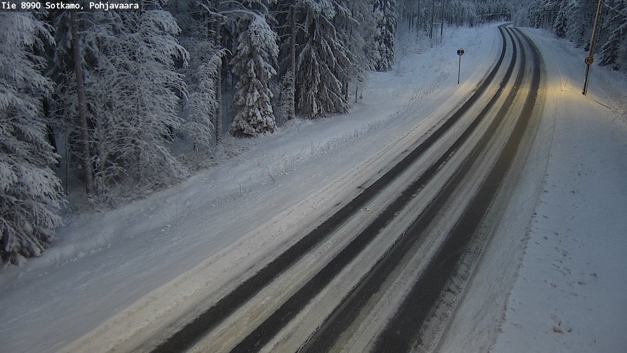 Weather Camera Image Road 8990 Sotkamo, Pohjavaara, Sotkamo, Kainuu