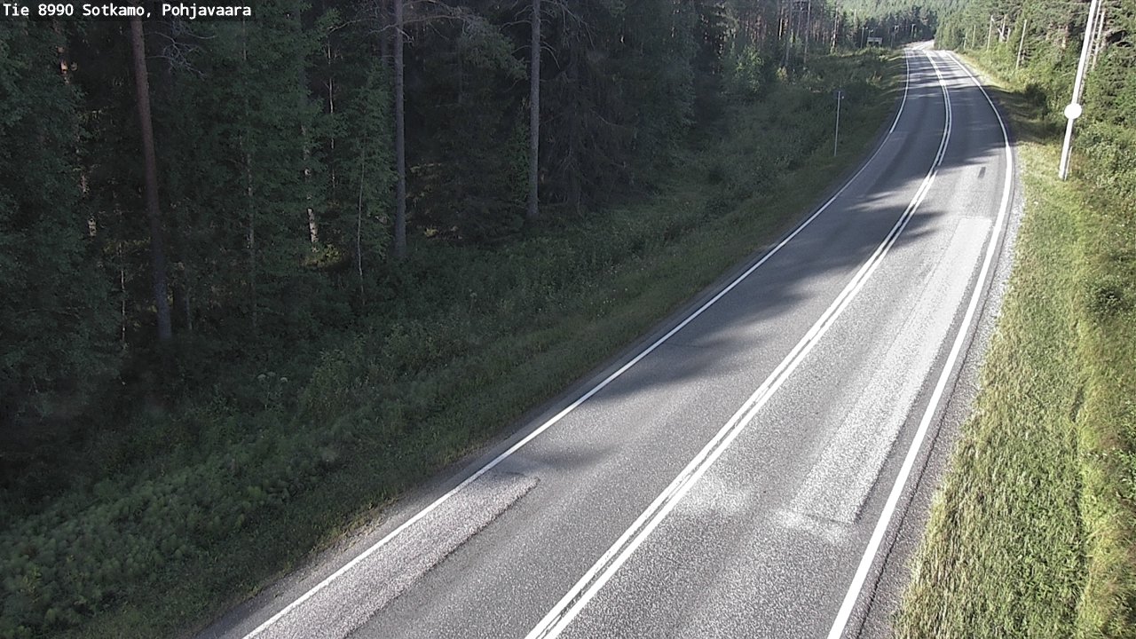 Weather Camera Image Road 8990 Sotkamo, Pohjavaara, Sotkamo, Kainuu