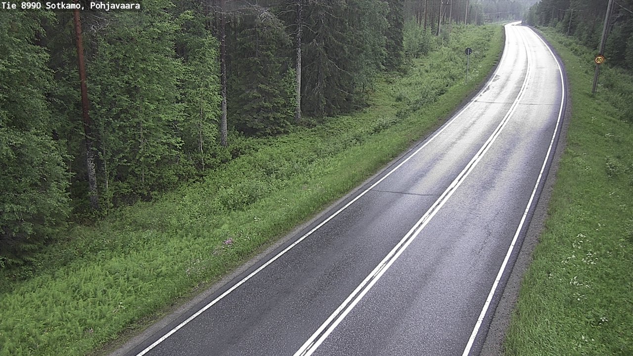 Weather Camera Image Road 8990 Sotkamo, Pohjavaara, Sotkamo, Kainuu