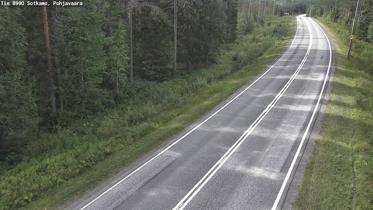 Weather Camera Image Road 8990 Sotkamo, Pohjavaara, Sotkamo, Kainuu