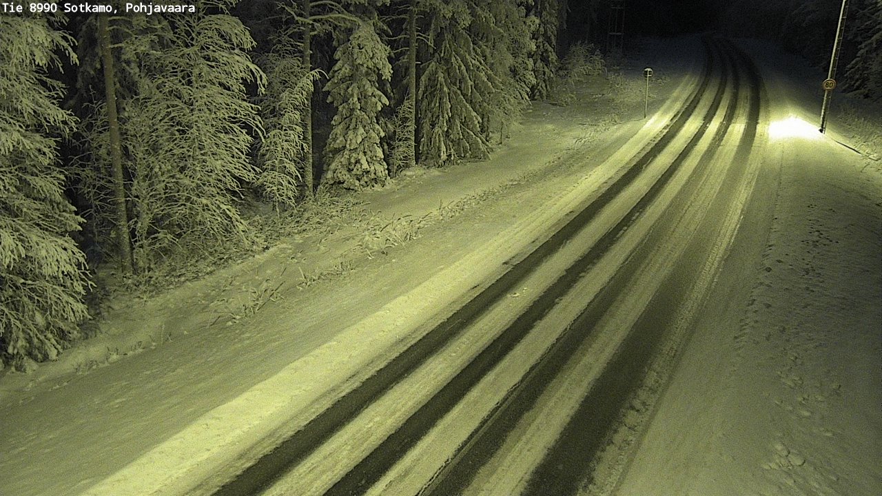 Weather Camera Image Road 8990 Sotkamo, Pohjavaara, Sotkamo, Kainuu