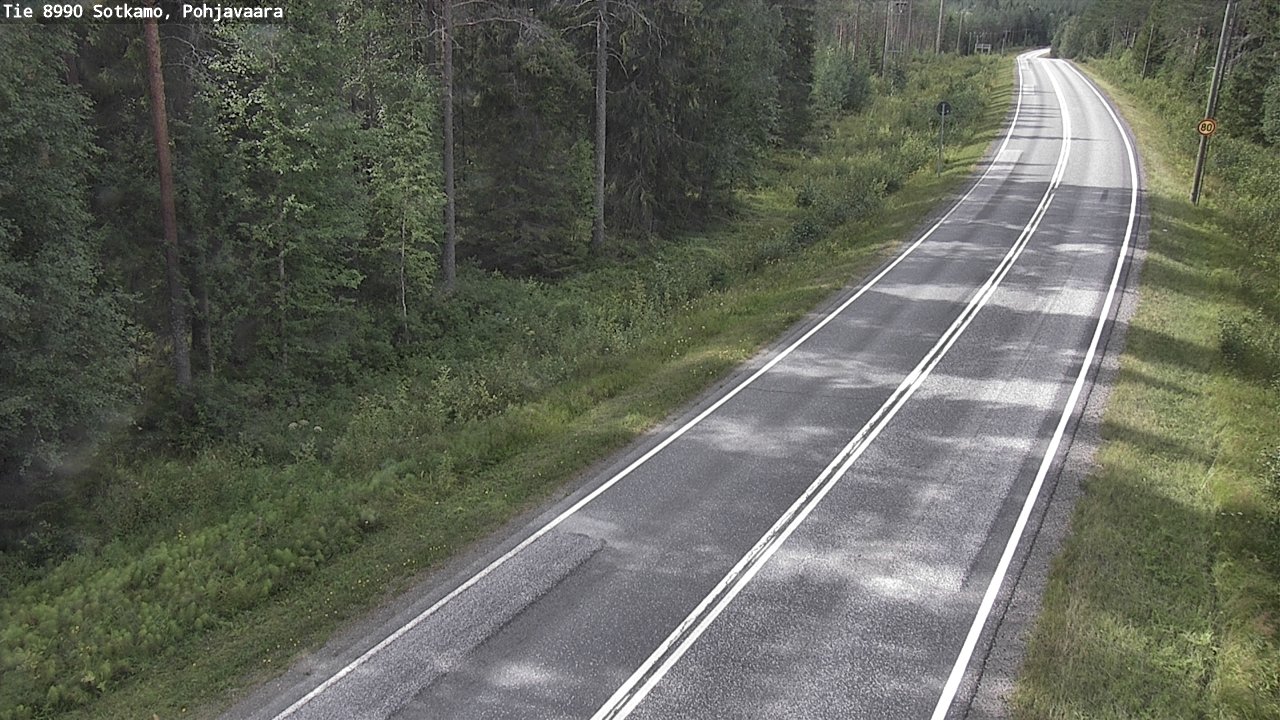 Weather Camera Image Road 8990 Sotkamo, Pohjavaara, Sotkamo, Kainuu