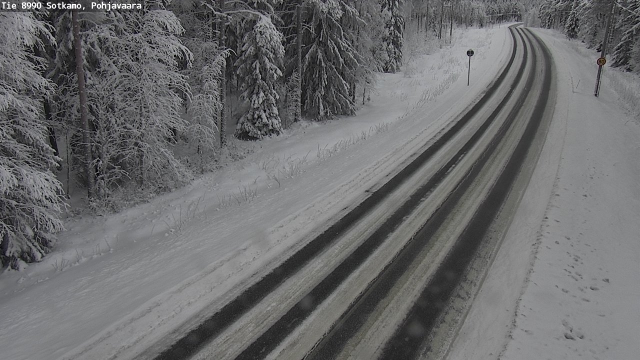 Weather Camera Image Road 8990 Sotkamo, Pohjavaara, Sotkamo, Kainuu
