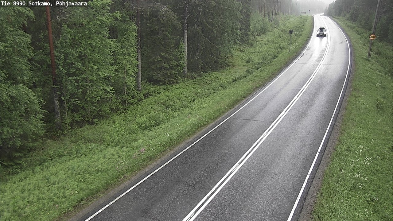 Weather Camera Image Road 8990 Sotkamo, Pohjavaara, Sotkamo, Kainuu