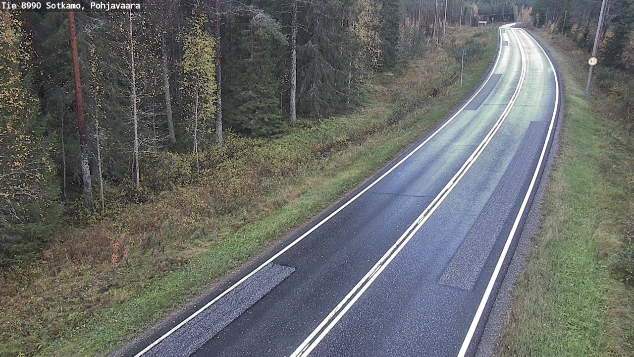 Weather Camera Image Road 8990 Sotkamo, Pohjavaara, Sotkamo, Kainuu