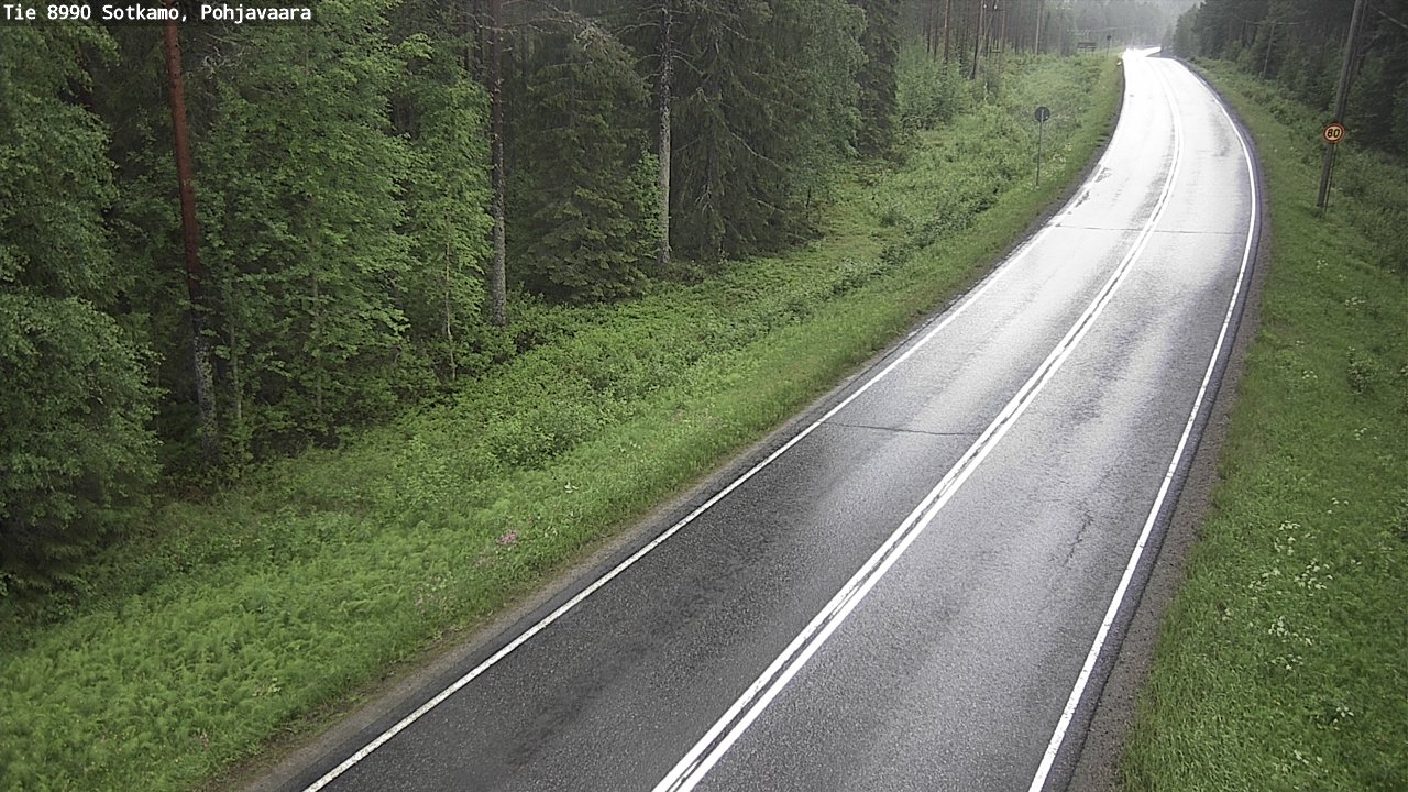 Weather Camera Image Road 8990 Sotkamo, Pohjavaara, Sotkamo, Kainuu