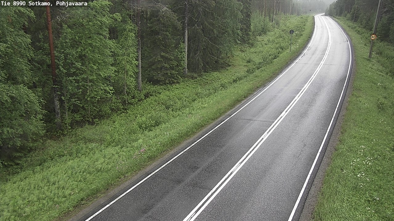 Weather Camera Image Road 8990 Sotkamo, Pohjavaara, Sotkamo, Kainuu