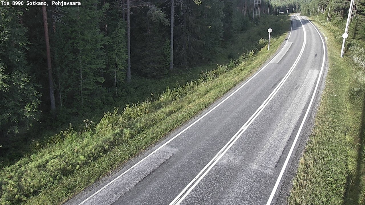 Weather Camera Image Road 8990 Sotkamo, Pohjavaara, Sotkamo, Kainuu