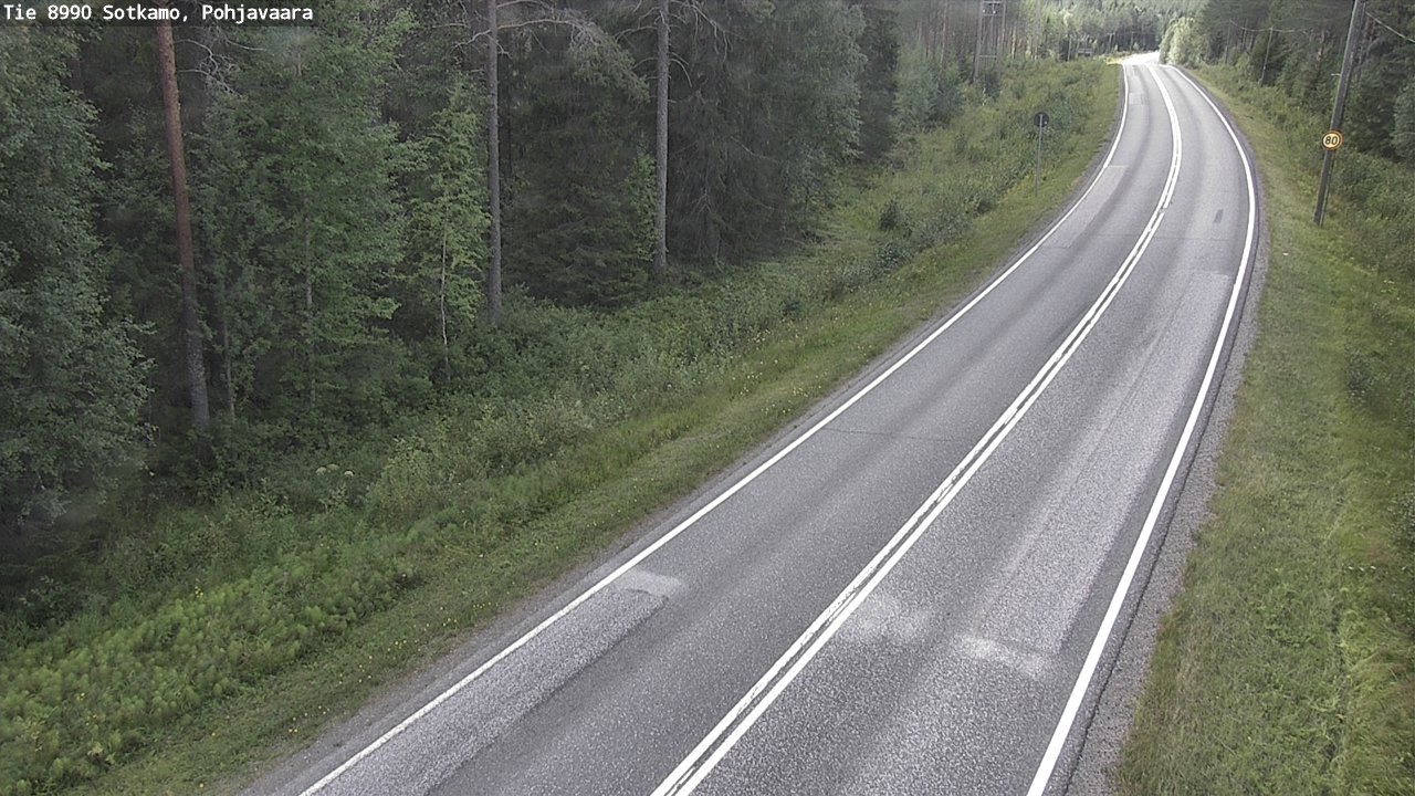 Weather Camera Image Väg 8990 Sotkamo, Pohjavaara, Sotkamo, Kainuu