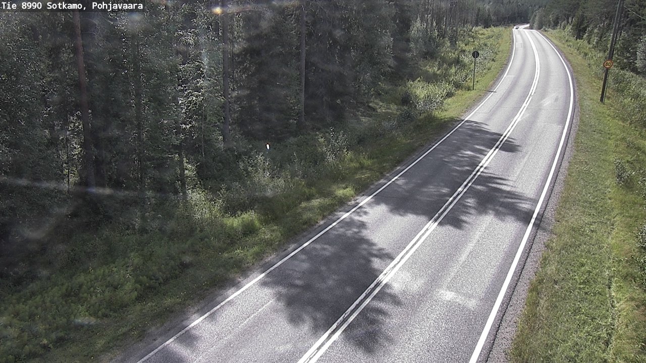 Weather Camera Image Väg 8990 Sotkamo, Pohjavaara, Sotkamo, Kainuu