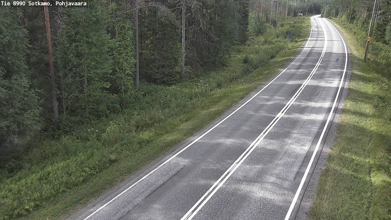 Weather Camera Image Road 8990 Sotkamo, Pohjavaara, Sotkamo, Kainuu