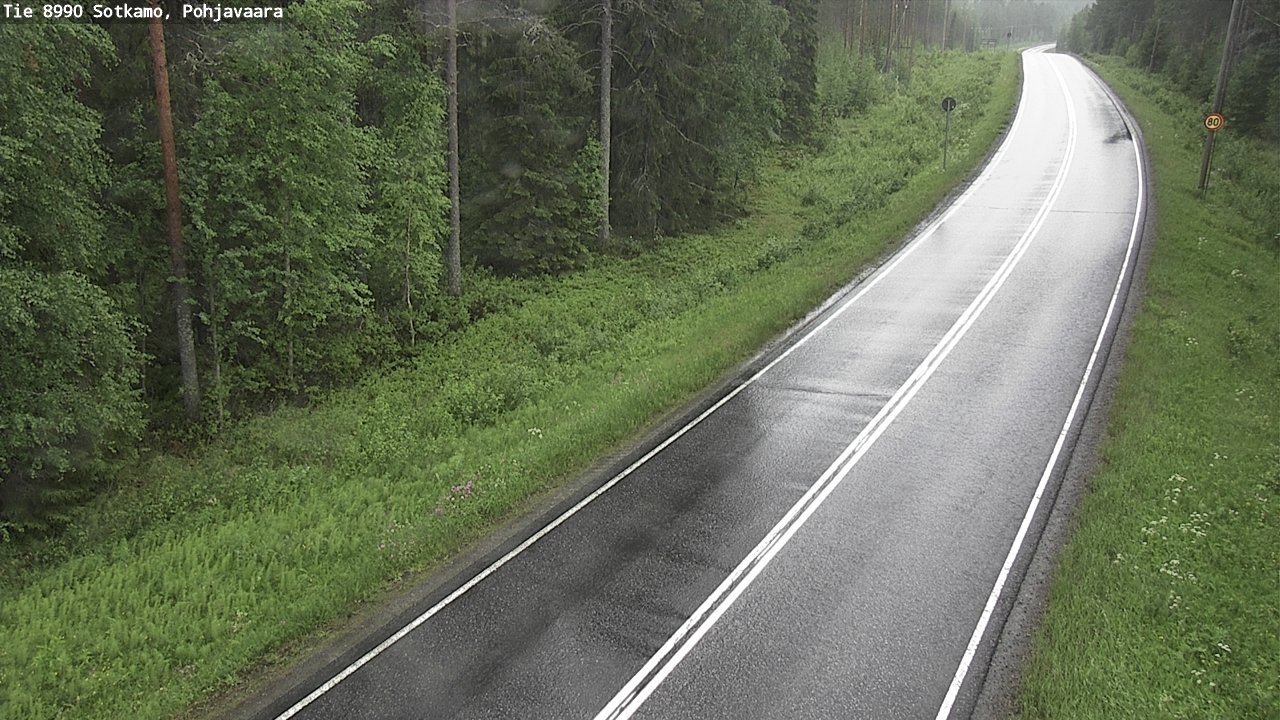 Weather Camera Image Road 8990 Sotkamo, Pohjavaara, Sotkamo, Kainuu