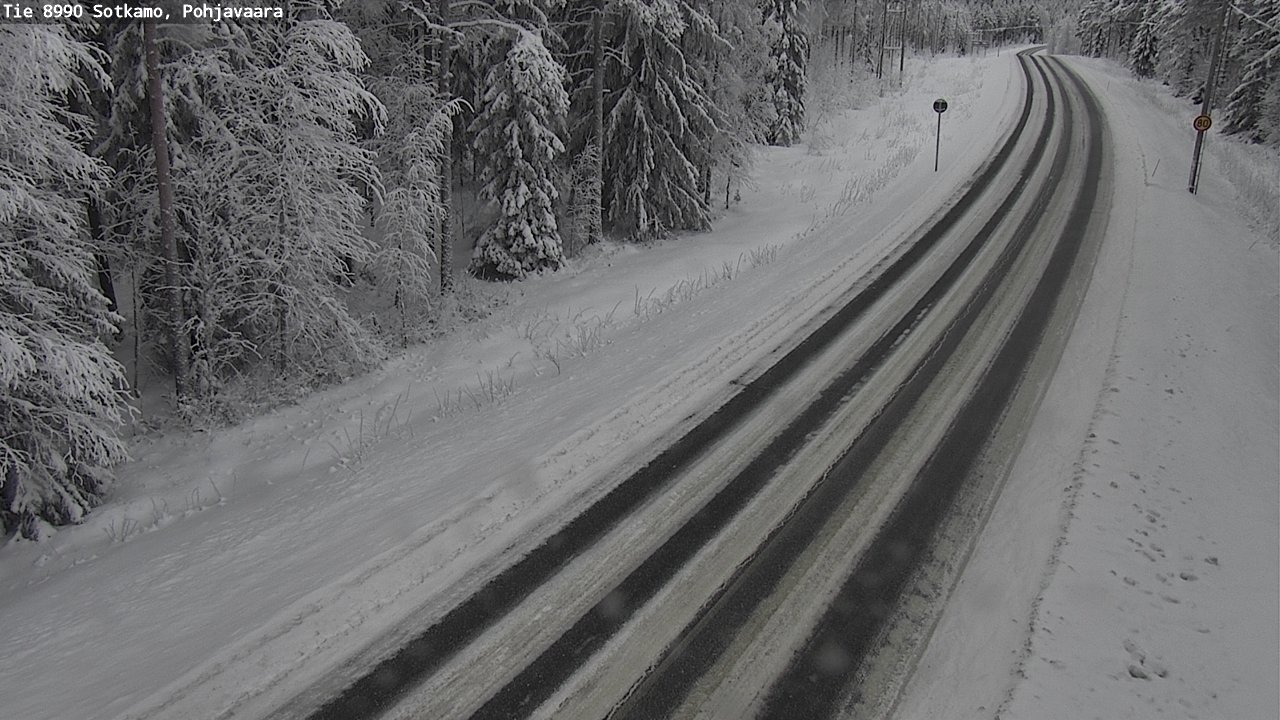 Weather Camera Image Road 8990 Sotkamo, Pohjavaara, Sotkamo, Kainuu