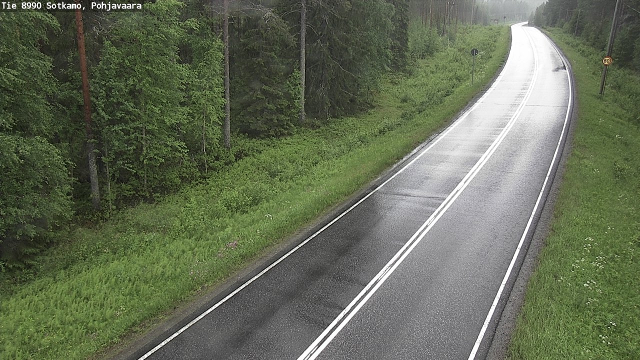 Weather Camera Image Road 8990 Sotkamo, Pohjavaara, Sotkamo, Kainuu