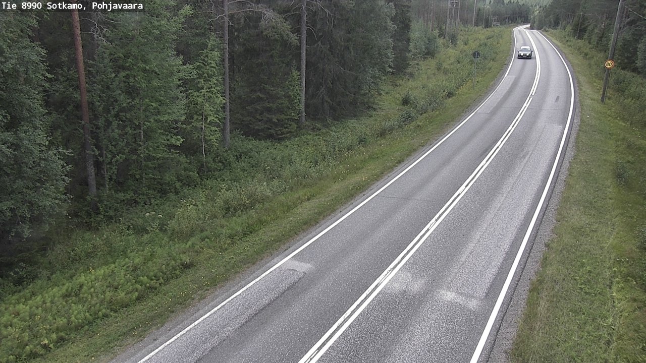Weather Camera Image Road 8990 Sotkamo, Pohjavaara, Sotkamo, Kainuu